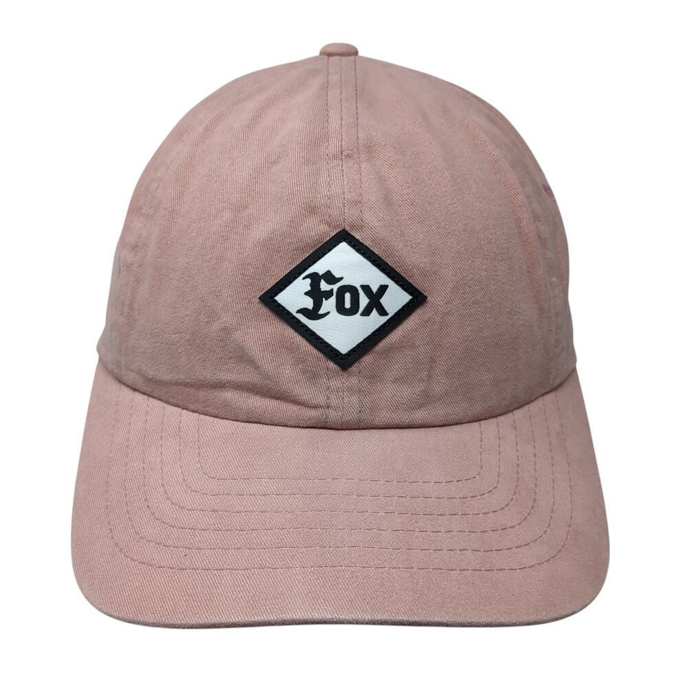 Fox Slideback Baseball Cap Pink One Size Adjustable Embroidered 6 Panel